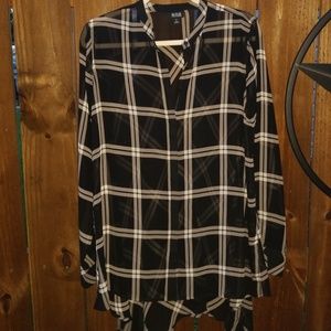 Loose fitted plaid tunic